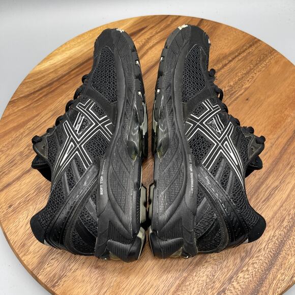 ASICS Gel Kayano 17 Shoes Mens Size 8 Triple Black Running Comfort Walking Gym - Picture 6 of 8